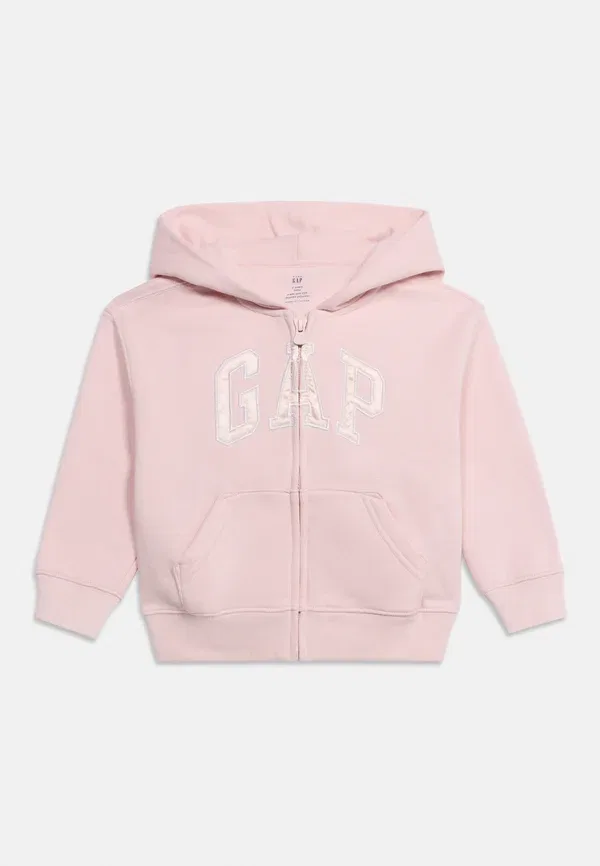 Толстовка на молнии Gap, цвет туманно-розовый — фото 3