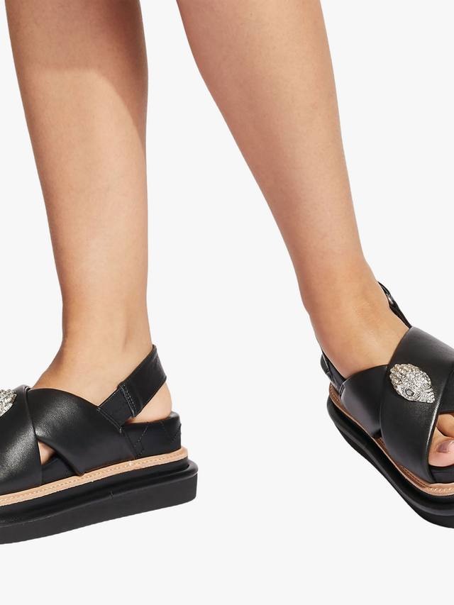 Кожаные сандалии Orson на платформе с перекрестными ремешками Kurt Geiger London, Black — фото 2