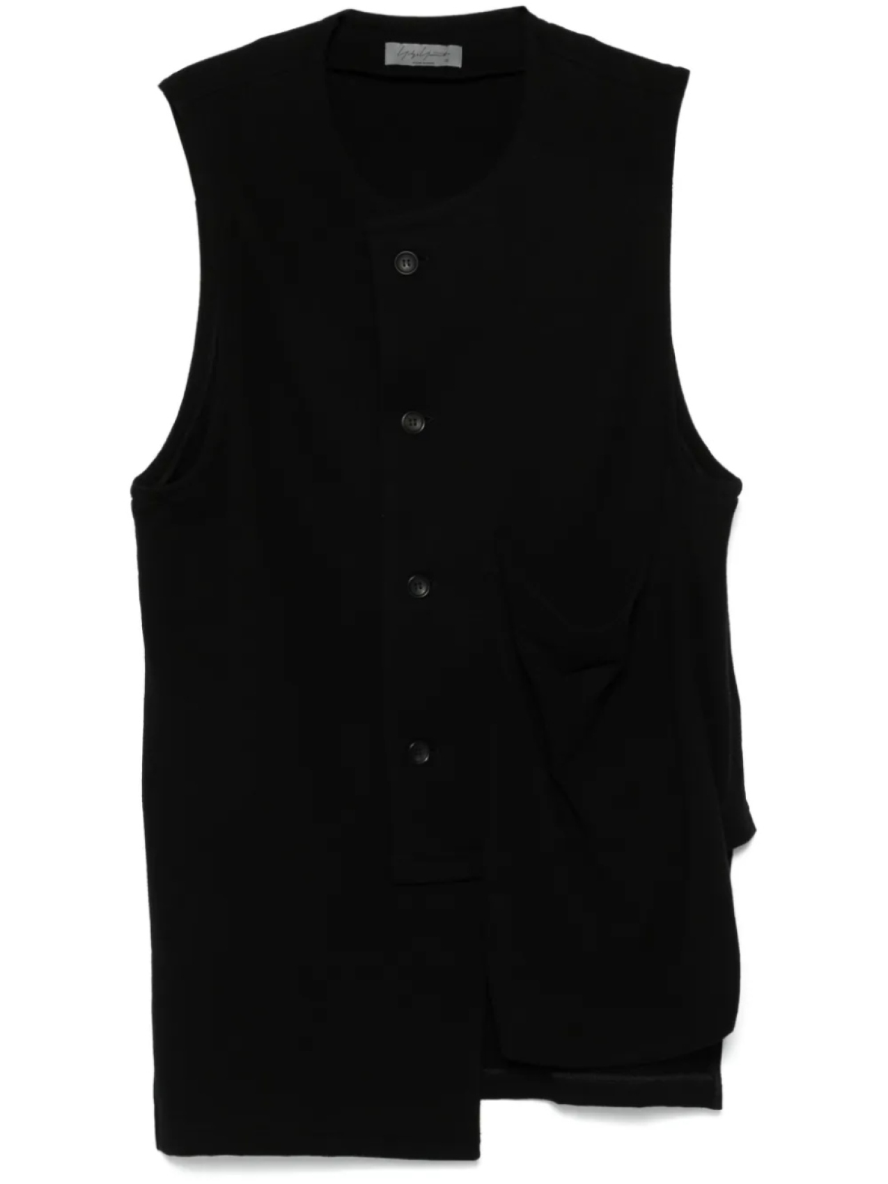 

Хлопковый жилет Yohji Yamamoto, черный