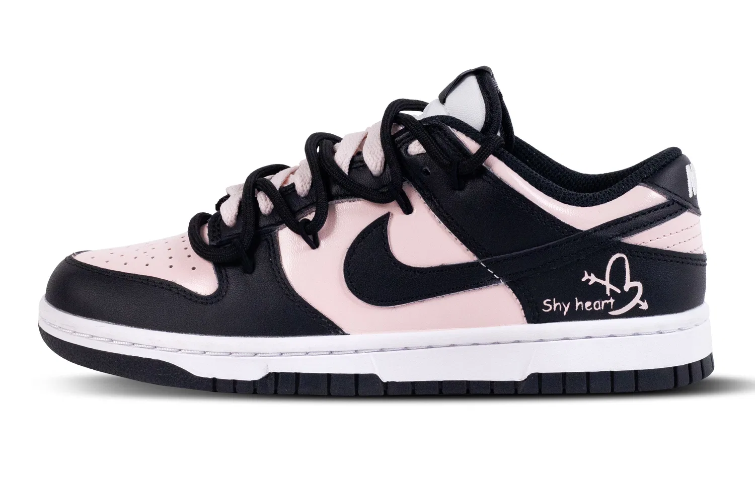 Кроссовки для скейтбординга Dunk Black Jade Plum lightweight cushioning slip resistant low top Black Pink унисекс Nike, Black Pink (Black Shopping Bag) — фото 3