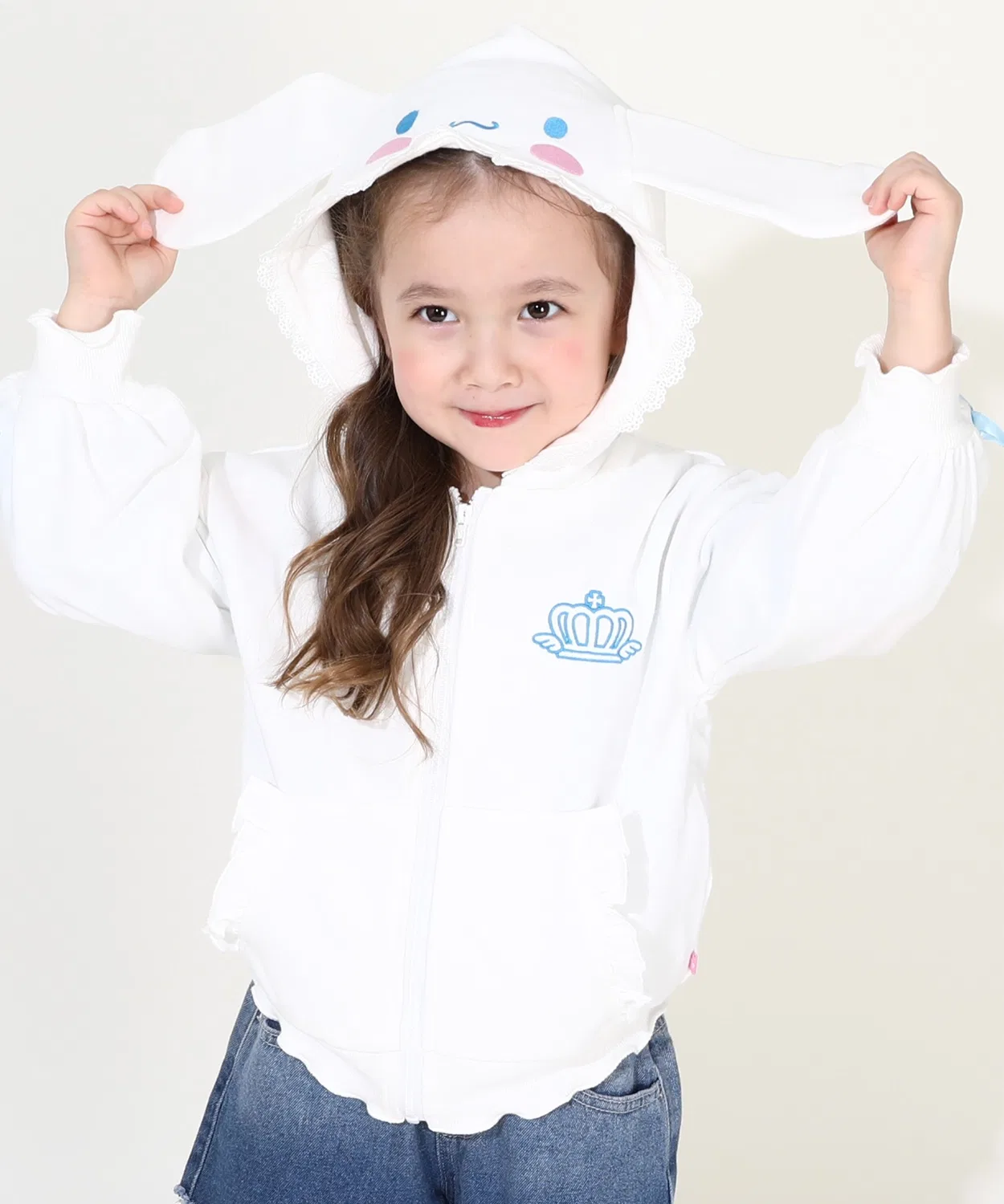 Детская парка с ушками Sanrio BABYDOLL, белый