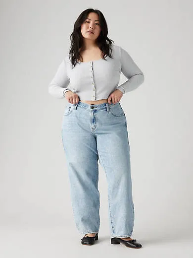

Женские джинсы мешковатые папы (большие размеры) Levi's, цвет Fan Flare - Light Wash
