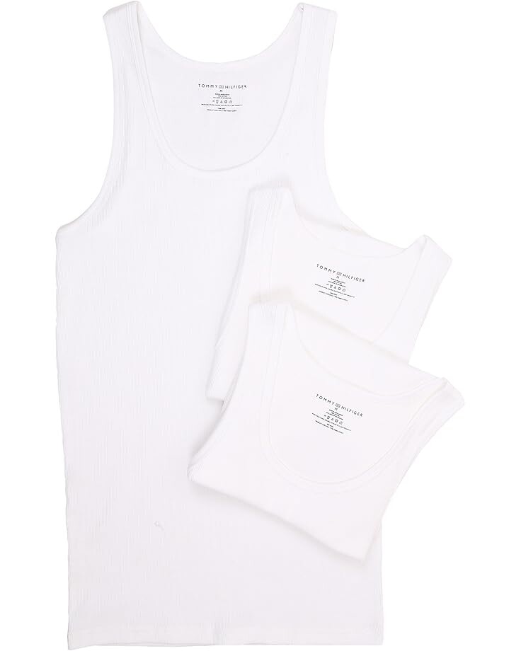 

Рубашка Tommy Hilfiger Cotton A-Shirt 3-Pack, белый
