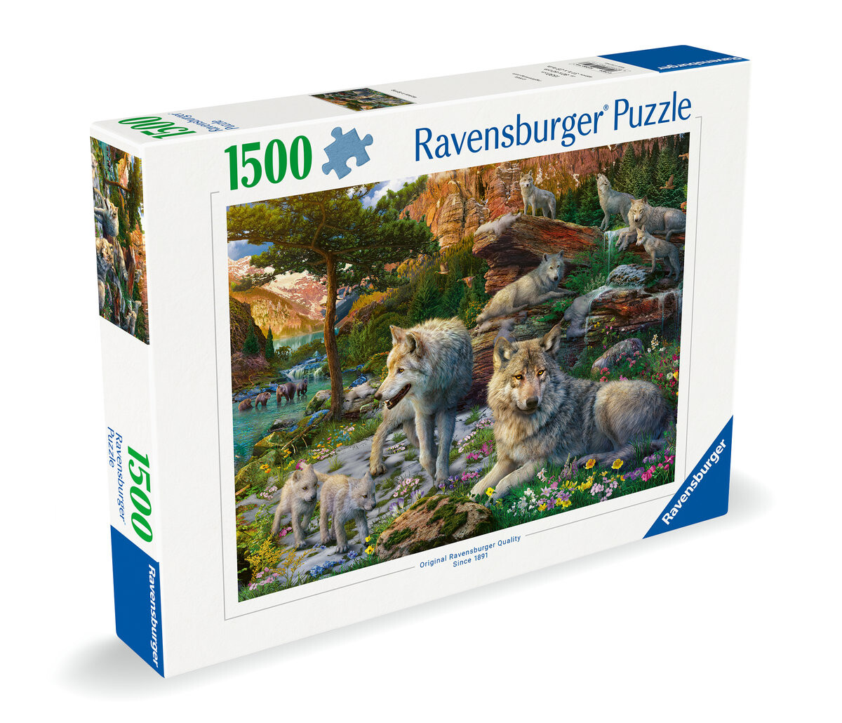 

2D пазл: Весенние волки 1500 деталей Ravensburger