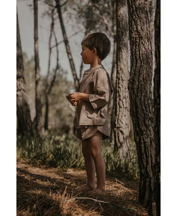 Футболка унисекс оверсайз - для маленького ребенка The Simple Folk, бежевый — фото 2