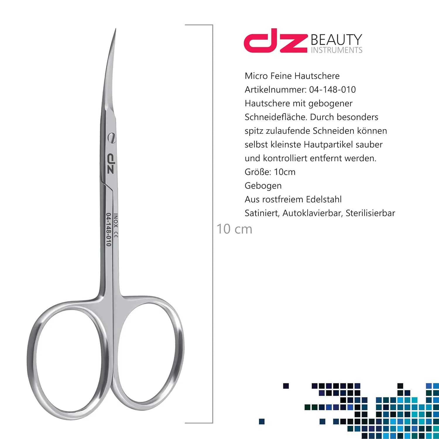 Маникюрные ножницы для кутикулы из нержавеющей стали Dz Beauty Instruments — фото 2