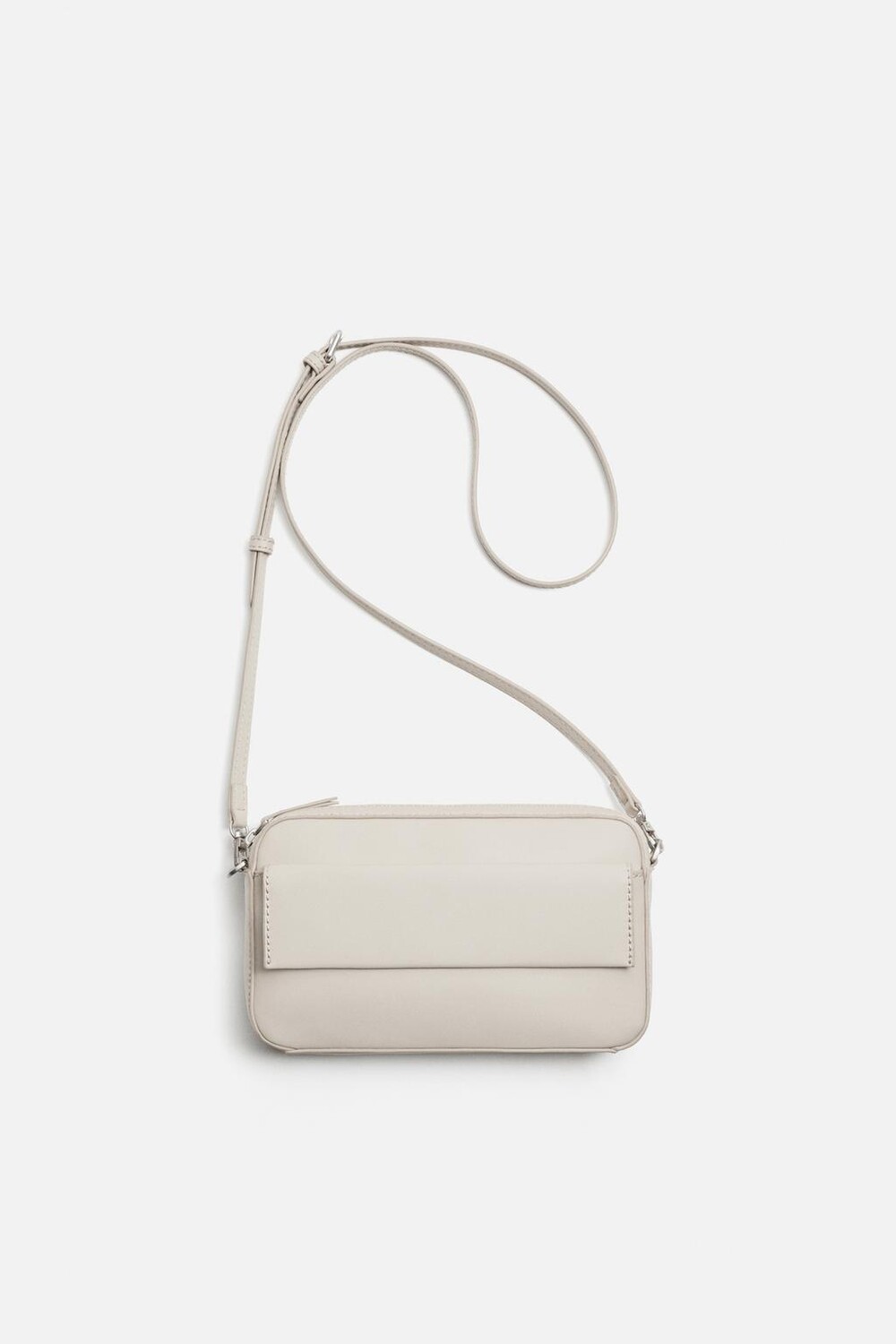 

Простая сумка через плечо ZARA, кость белая