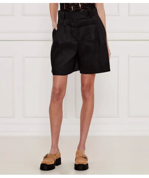 

Льняные шорты Holini Relaxed fit Hugo, черный