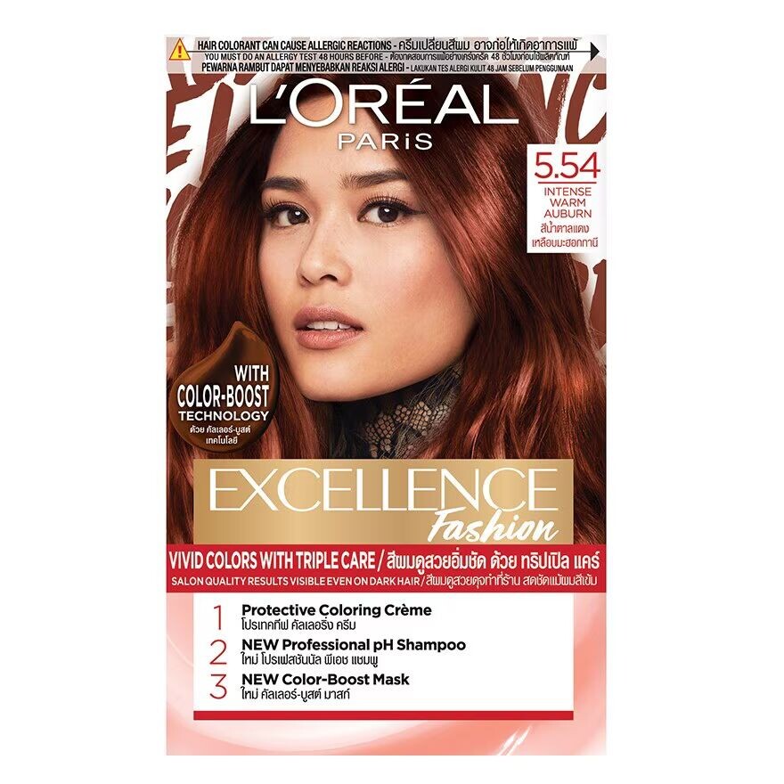 

Excellence L'Oreal Paris Fashion №5.54 Интенсивный теплый темно-каштановый, Intense Warm Auburn