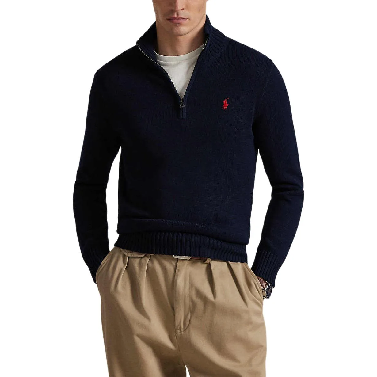 Свитер с вышивкой Polo Pony Polo Ralph Lauren, синий — фото 4
