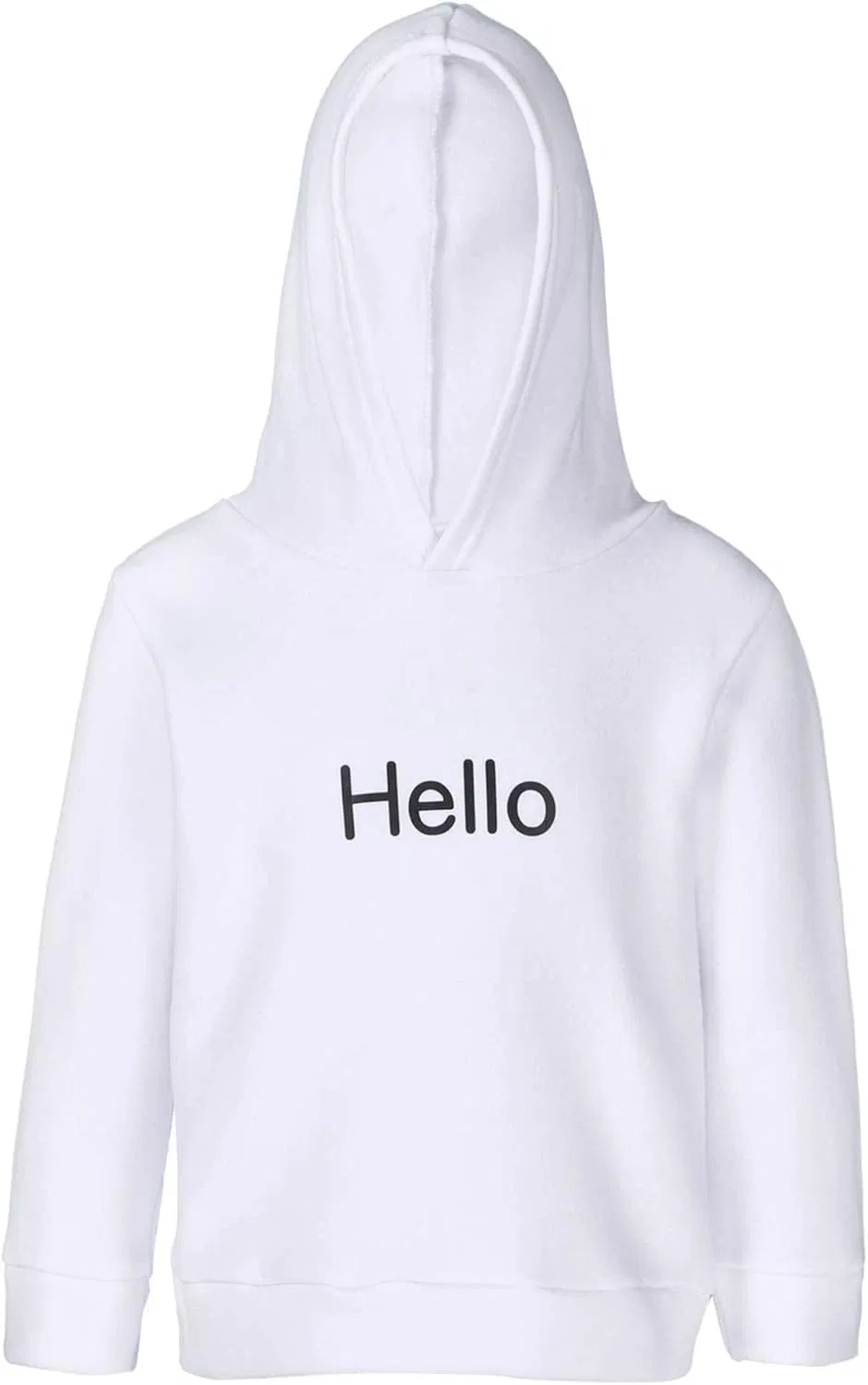 Детский худи с принтом Hello, бренд Hansber, цвет White, размерная сетка 2-7 лет