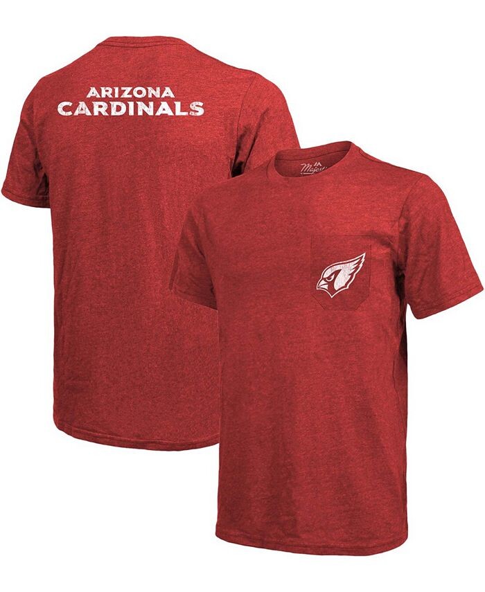 

Футболка с карманами Arizona Cardinals Tri-Blend - Cardinal Majestic, красный