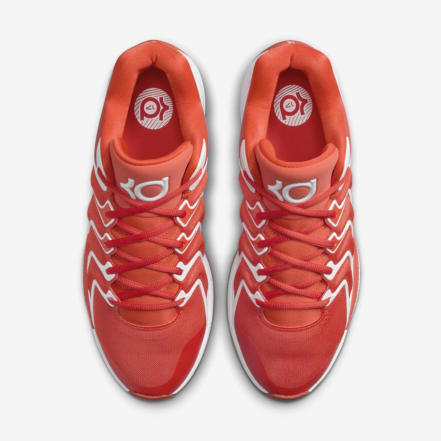 Мужские баскетбольные кроссовки Nike KD 17, белый/оранжевый — фото 4