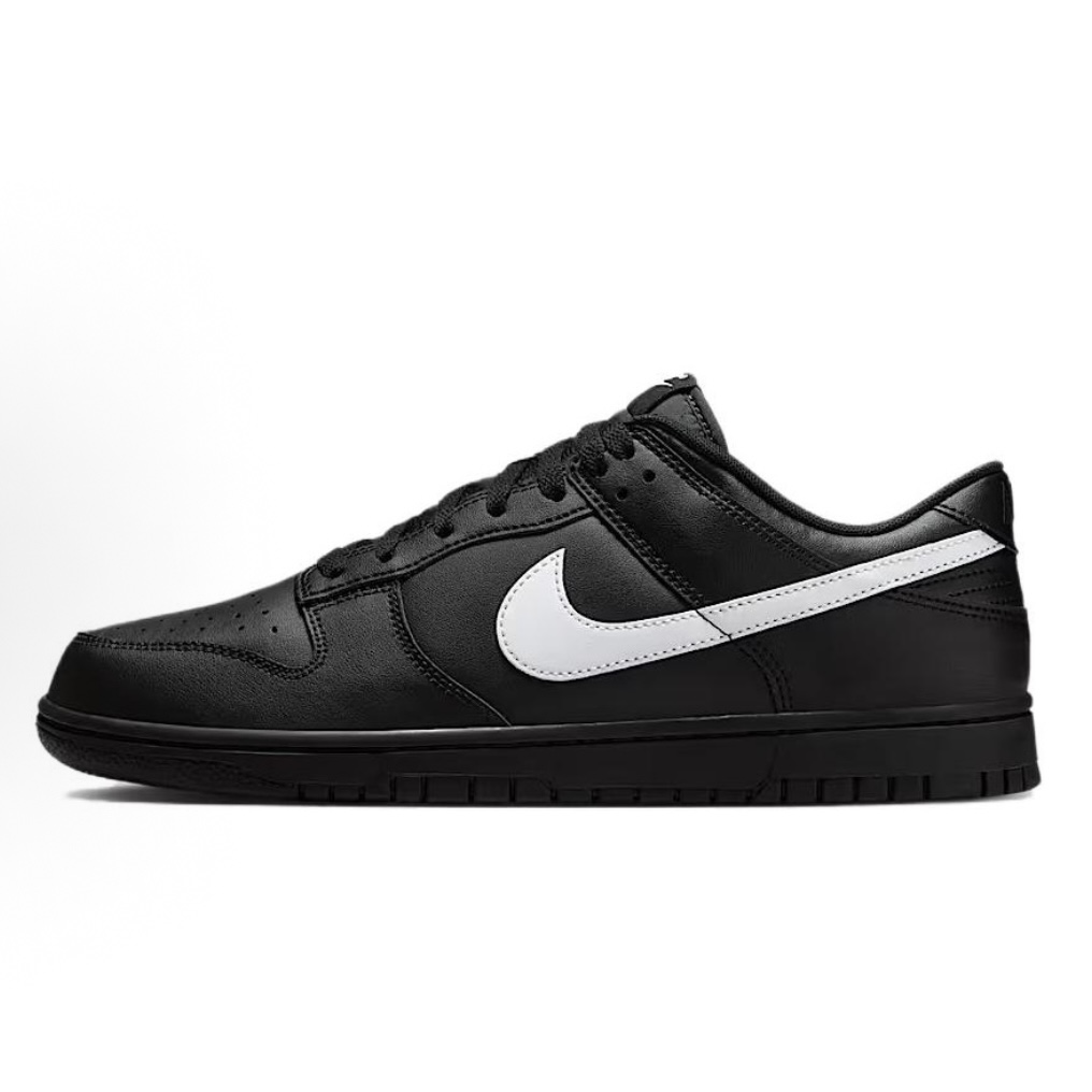 Nike Кроссовки для скейтбординга Dunk Fashion низкие, черно-белые, из кожи, нескользящие, с амортизацией и устойчивостью к истиранию — фото 3