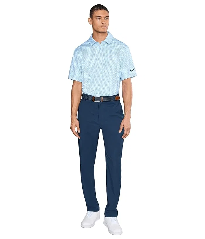 Поло Nike Dri-FIT Good Polo Short Sleeve Floral, White/Work Blue/Black — фото 2