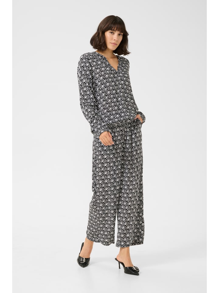 

Блузка Kaffe, цвет black/moonstruck retro print