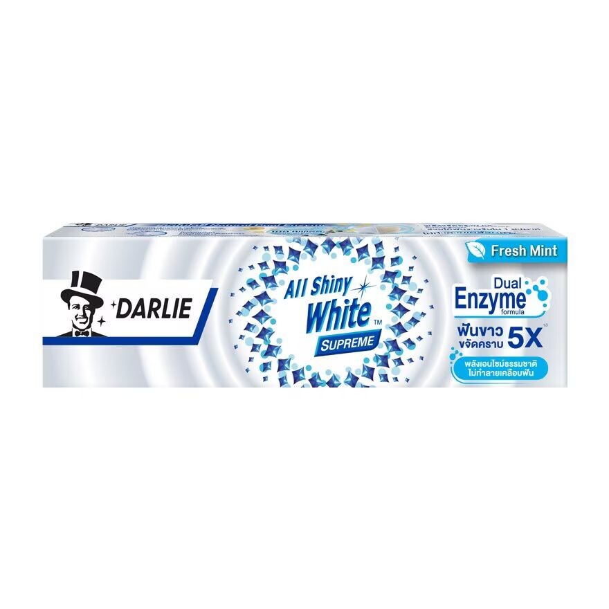 

Darlie Зубная паста All Shiny White Supreme Enzyme Fresh Mint 120 г, Blue