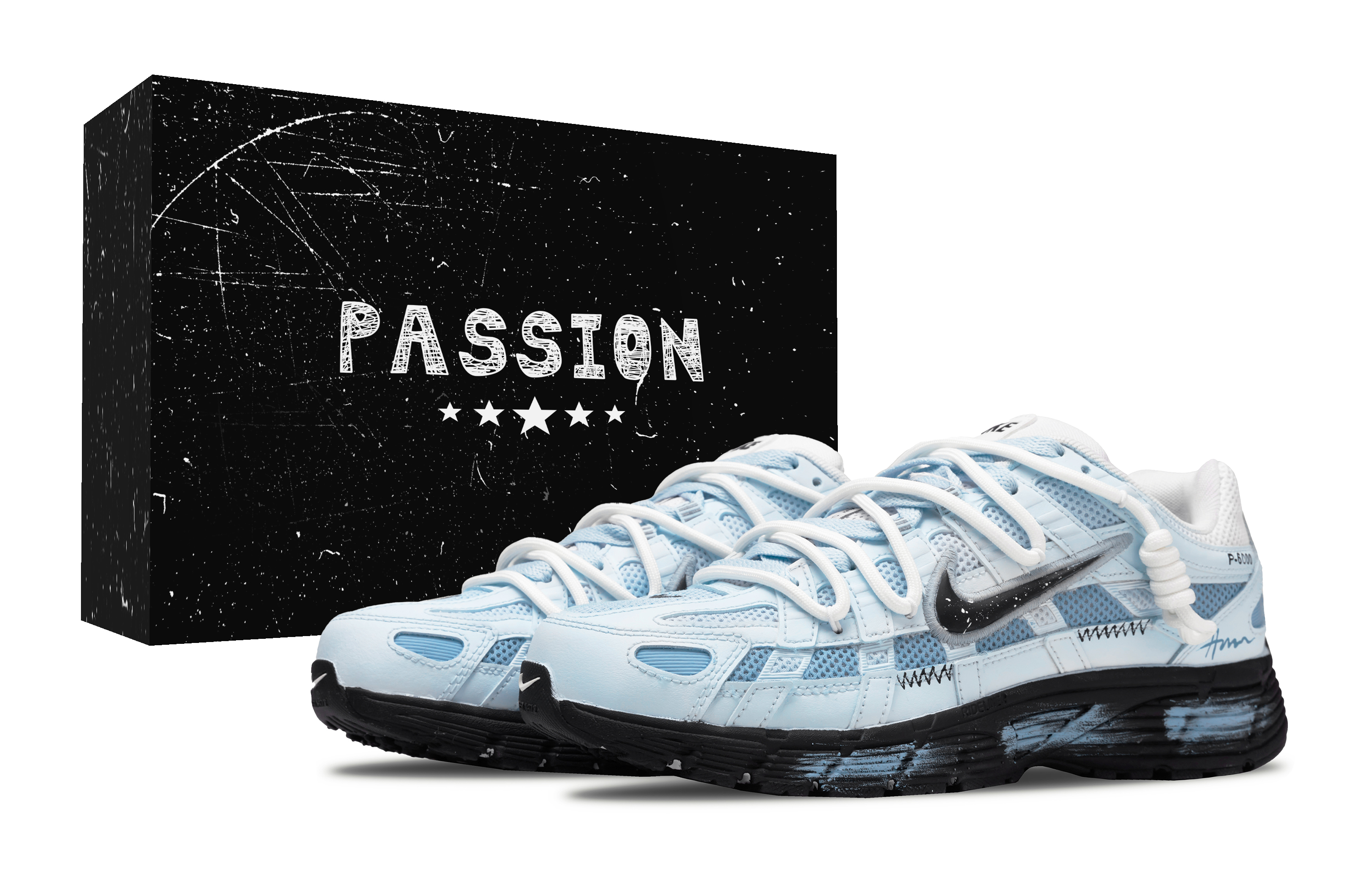 

Nike Кроссовки P 6000 с низким верхом, износостойкие, для повседневного использования, для городских пробежек, цвет королевский синий