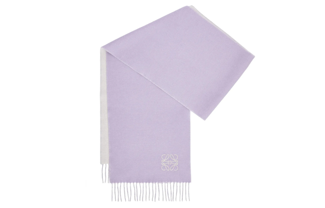 

LOEWE Вязаный шарф женский фиолетовый, Purple