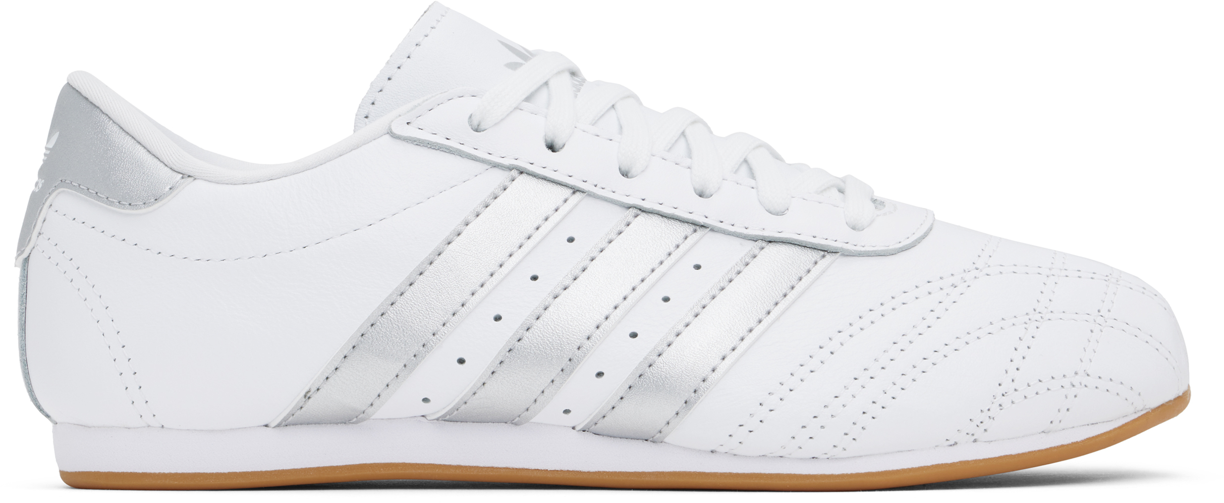 Кроссовки для тхэквондо белого и серебристого цвета с кружевом Adidas Originals