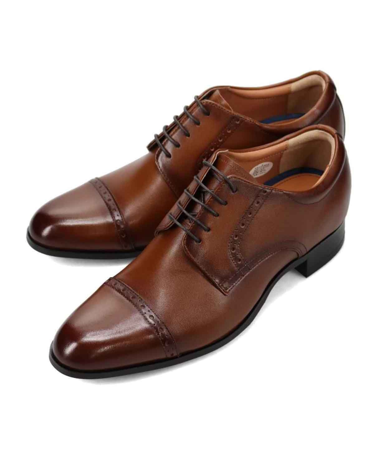 Классические туфли BEE с перфорацией и прямым носком (каблук 5 см) Bee Classic, brown