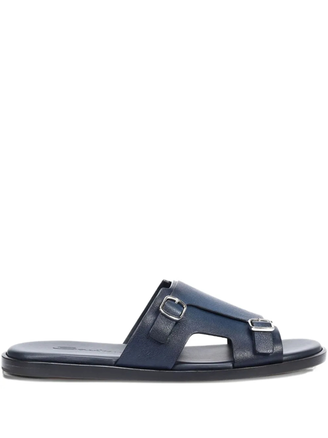 

Кожаные сандалии с двумя пряжками Santoni, синий