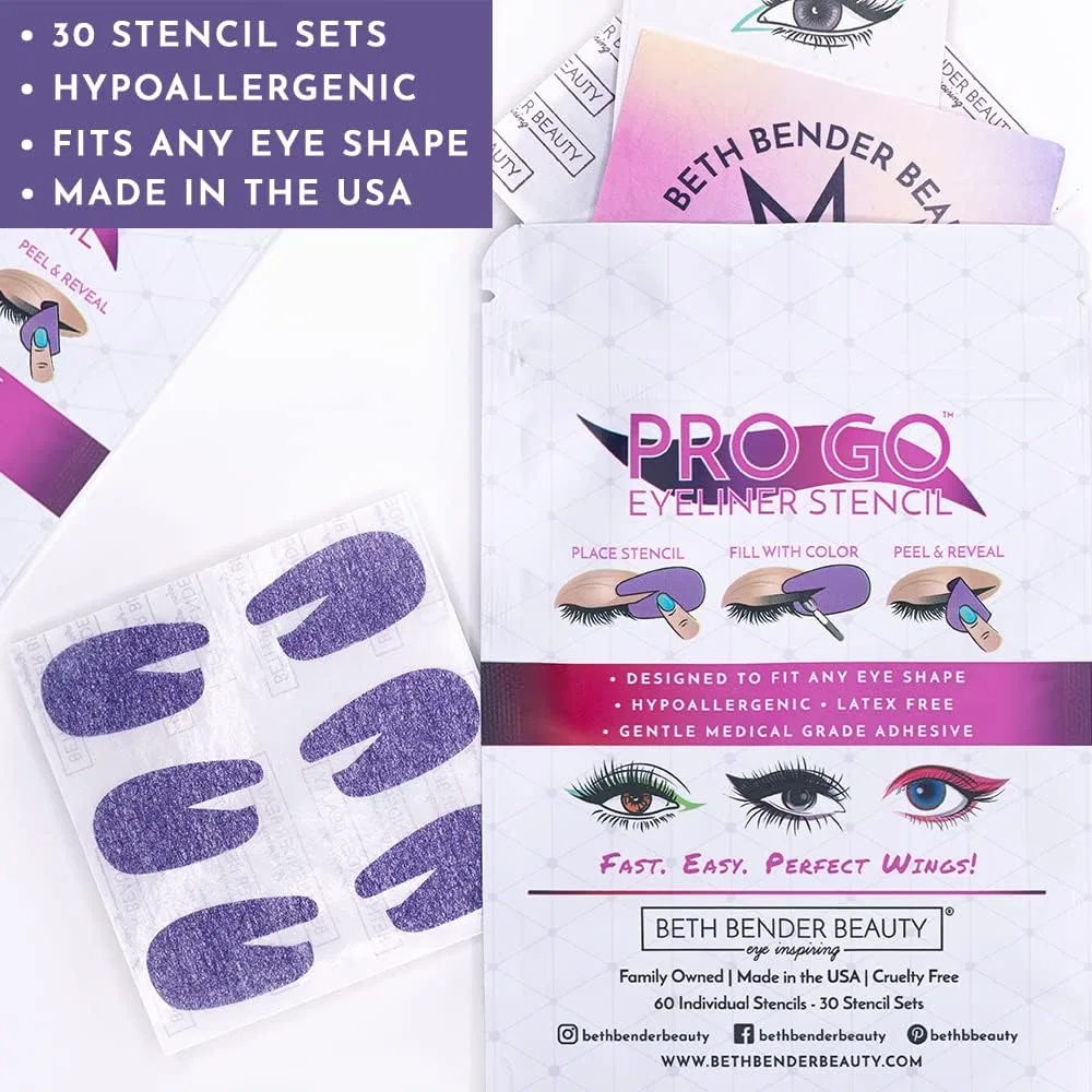 Трафарет для подводки глаз Beth Bender Beauty Pro Go, набор из 60 шт — фото 4