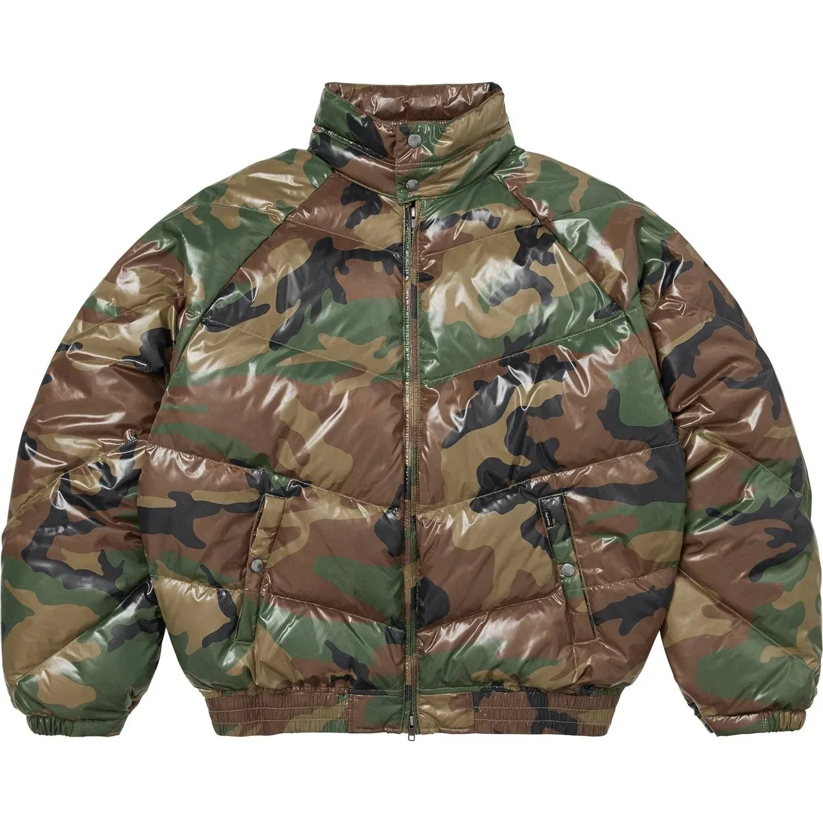 Куртка-пуховик Schott SS26 WEEK1 Glossy Lightweight Down Puffer Jacket Supreme, черный — фото 4