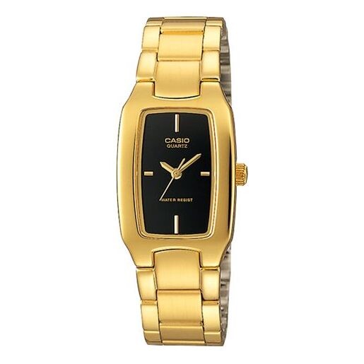 

Часы CASIO Stainless Steel Strap Quartz Waterproof Black Dial Black Analog, черный