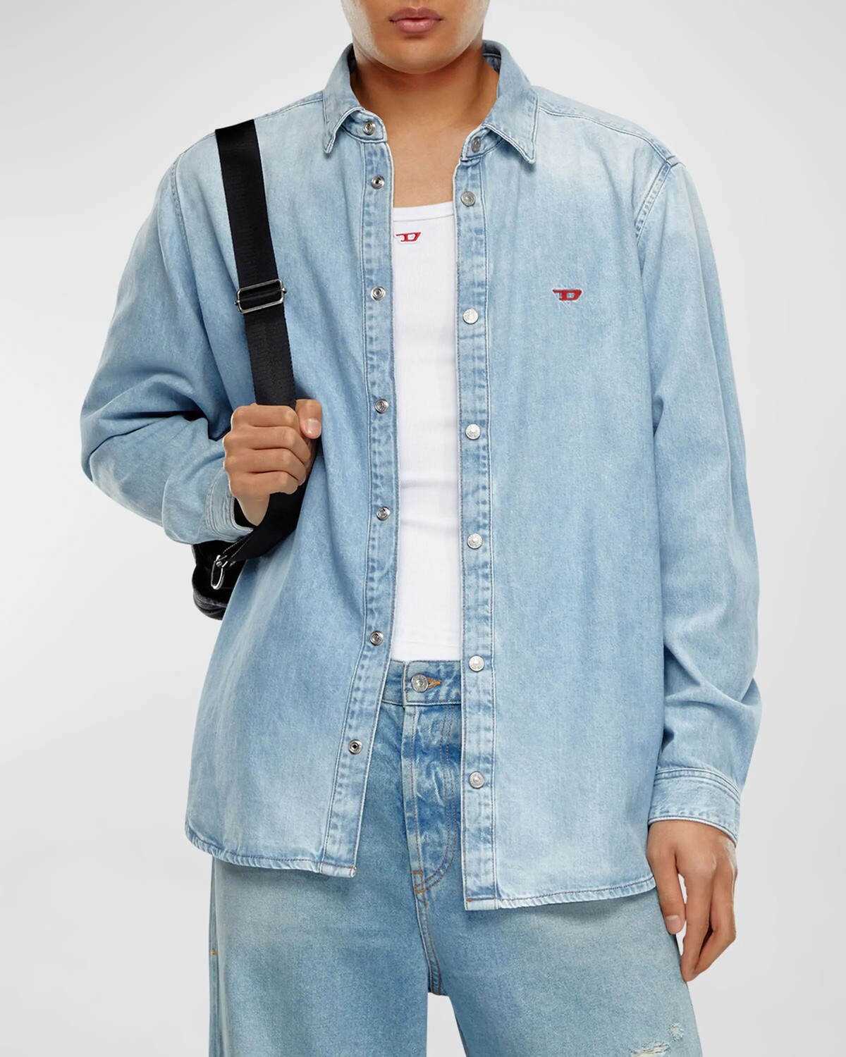 

Мужская джинсовая рубашка D-Simply Diesel, цвет Blue