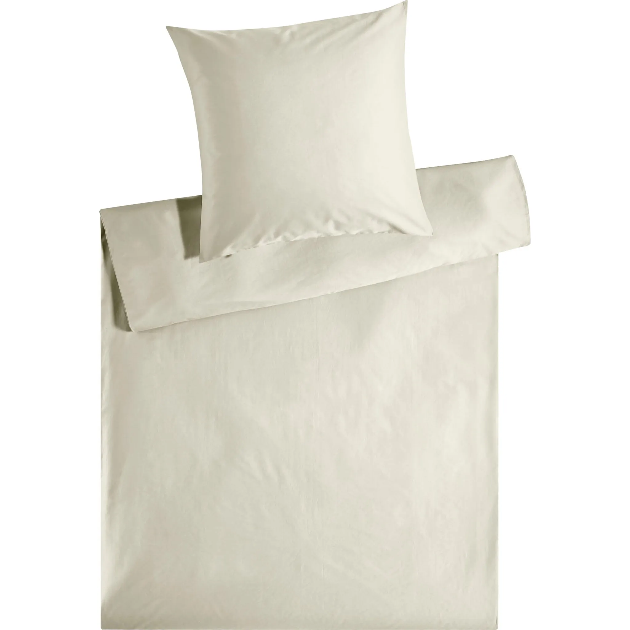 

Постельное белье «Edel-Satin Uni размером 135x200, 155x220 или 200x200 см», постельное белье из хлопка атласного качества, однотонное постельное белье Kneer, цвет ecru