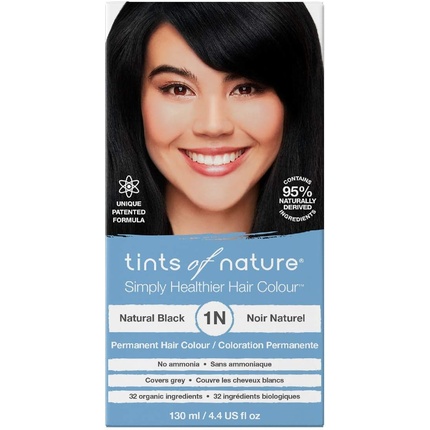 

Натуральная черная стойкая краска для волос Tints of Nature 1N 130 мл