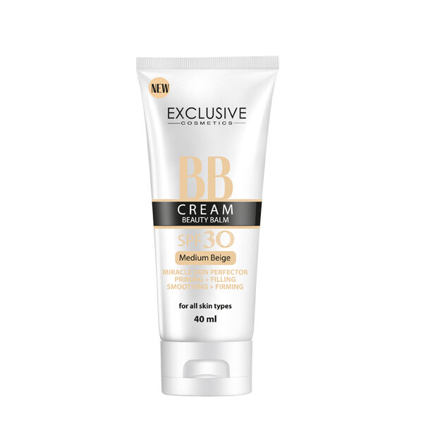 

BB крем для лица с spf30 средне-бежевый, 40 мл Exclusive Cosmetics, цвет medium beige