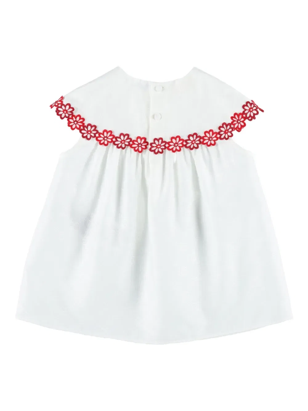 Платье с цветочным узором Gucci Kids, белый — фото 2