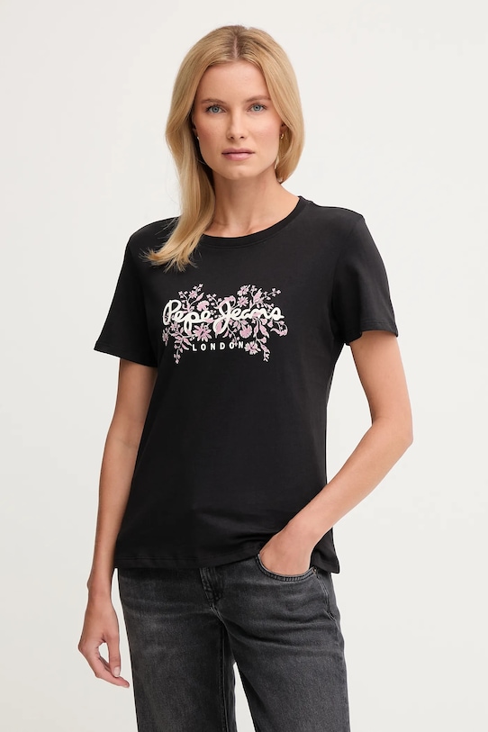 

Хлопковая футболка Pepe Jeans, черный