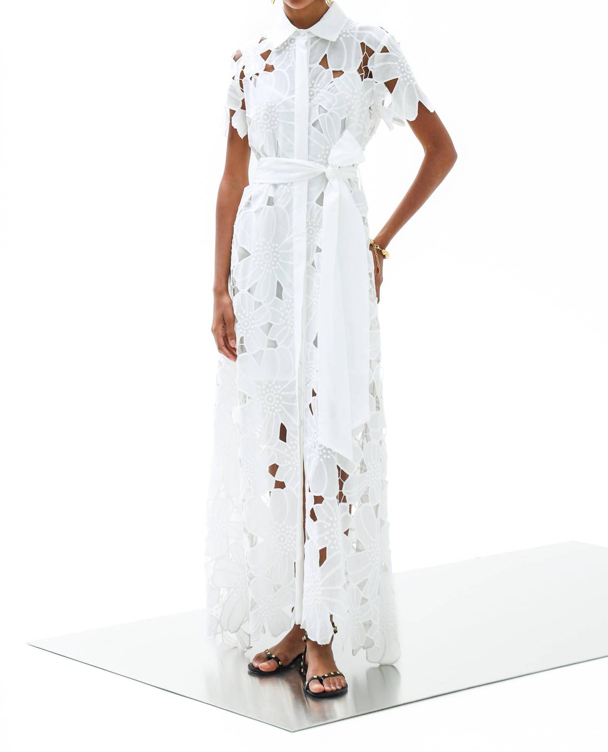 

Платье макси Anafi в белом Lace The Label