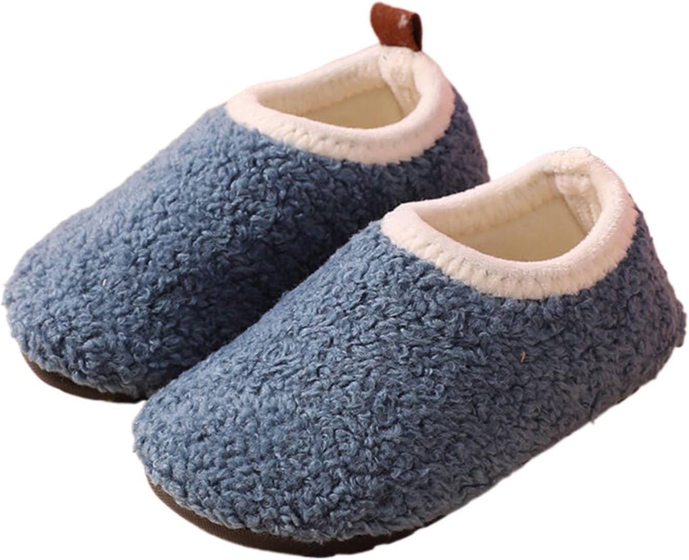 

Мягкие лоферы-тапочки для малышей, мальчиков и девочек, домашние туфли на плоской подошве, уютные тапочки для спальни, нескользящие ботильоны Generic, синий