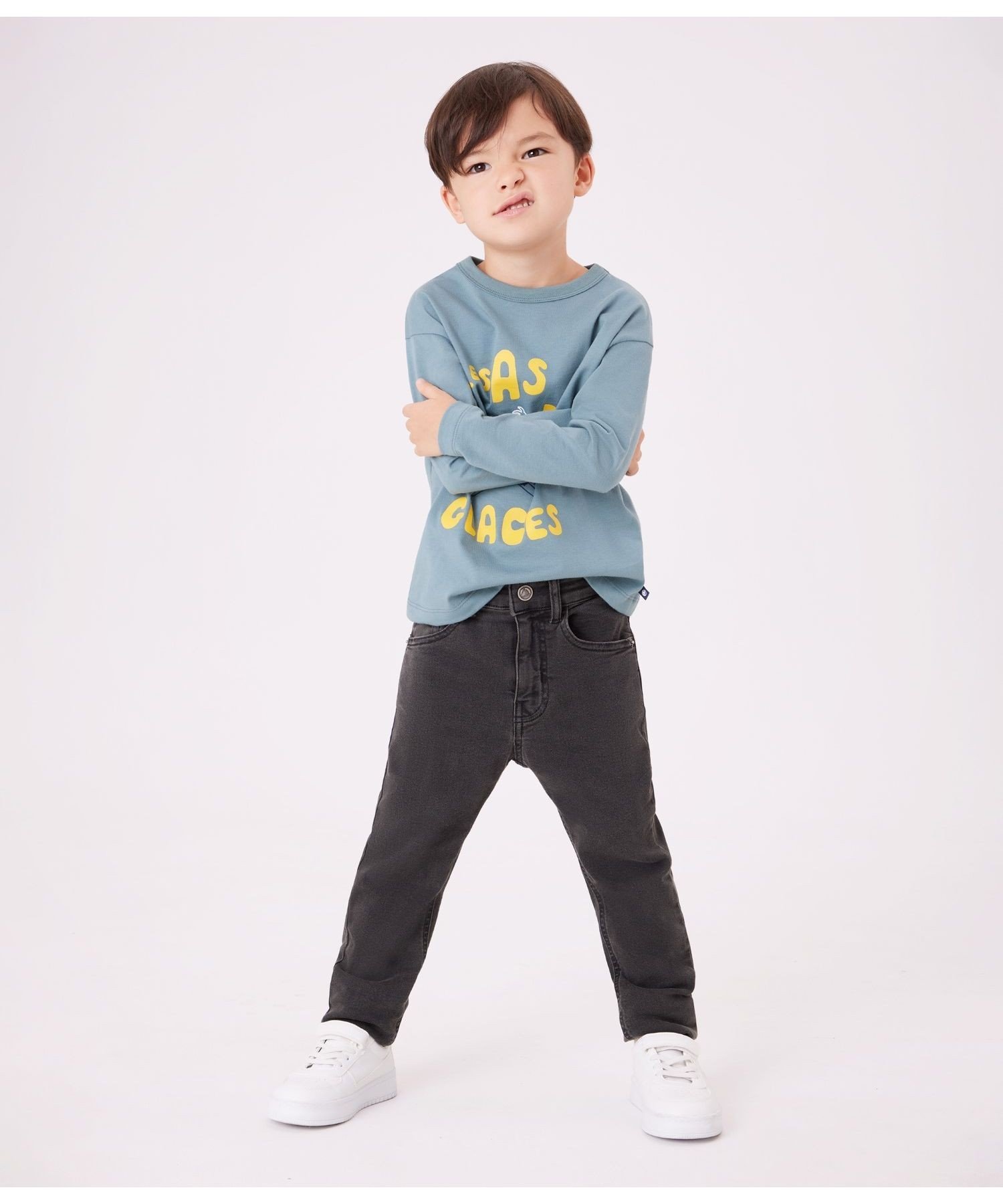 Футболка с длинными рукавами PETIT BATEAU, Indigo Blue — фото 2
