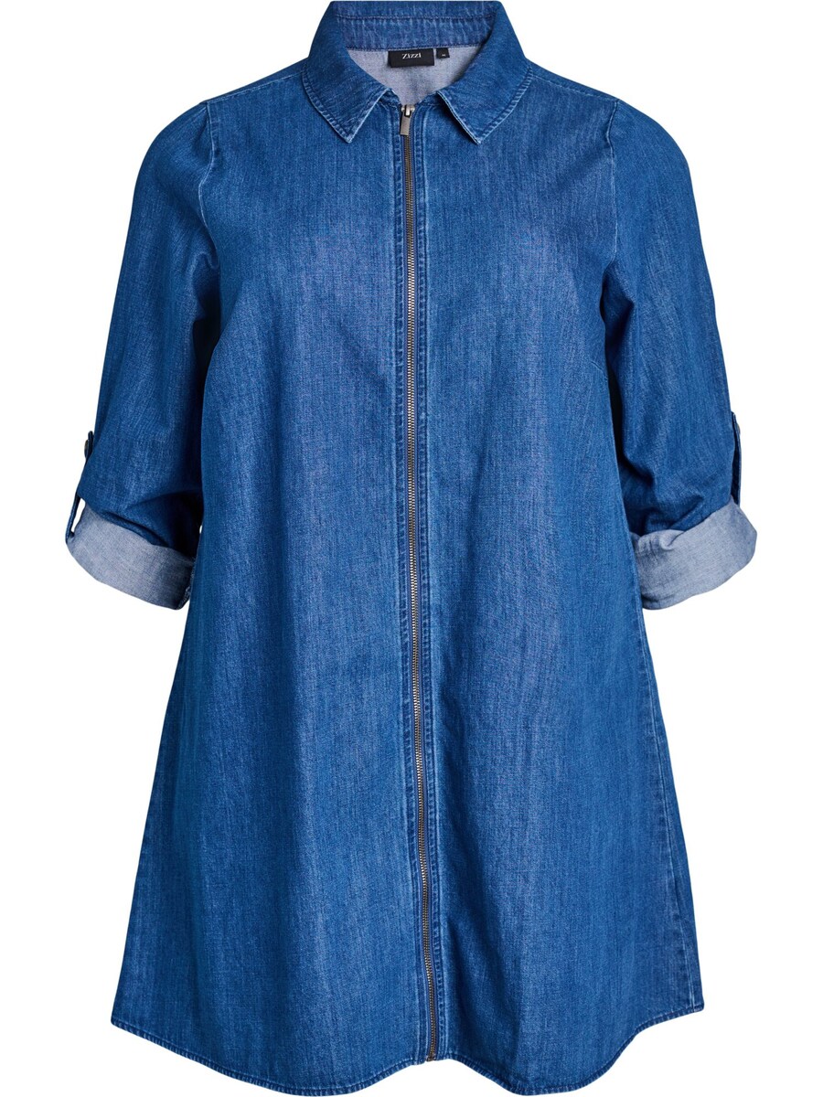 

Платье-рубашка Zizzi VGRO, Blue denim