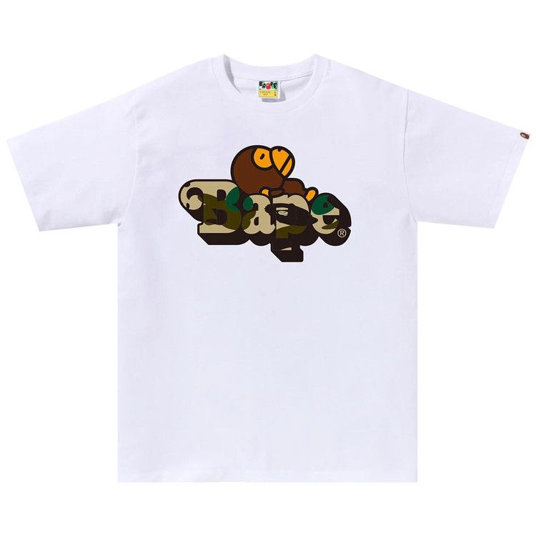 

Футболка BAPE 1st Camo Milo On BAPE Tee, White/Yellow