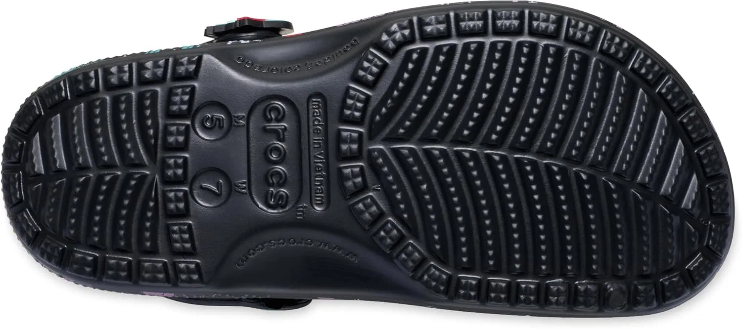 Crocs Унисекс для взрослых, классические сабо с Джеком Скеллингтоном из мультфильма «Кошмар перед Рождеством», Multi Black — фото 3