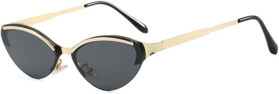 

Модные солнцезащитные очки «кошачий глаз» для женщин, ретро-металлические, с градиентным переходом цвета, защита от ультрафиолета UV400. Модные солнцезащитные очки для мужчин HYYZZC, Gold Black