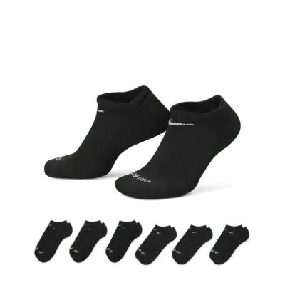 

Носки Nike Everyday Plus Cushioned Training No-Show (6 шт), черный/белый