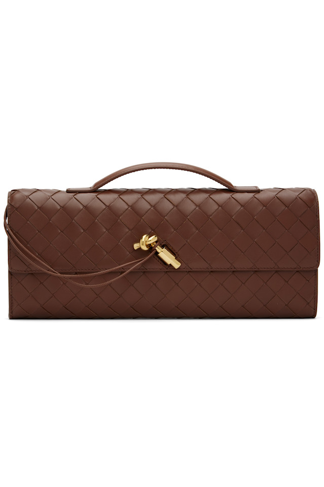 

Клатч Andiamo Bottega Veneta, цвет sapele