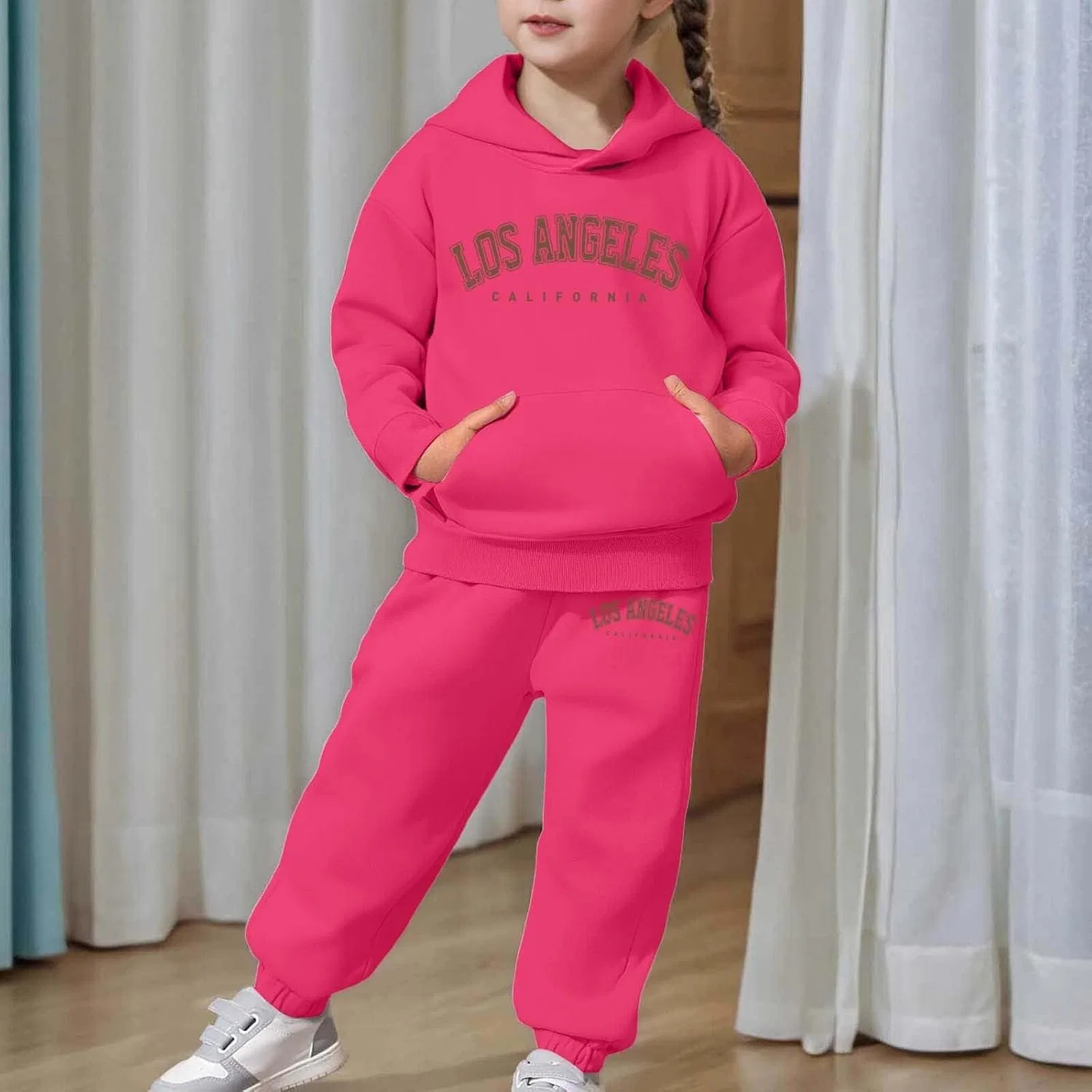 Детский спортивный костюм с принтом Brooklyn, Generic, Z 01 Hot Pink — фото 2