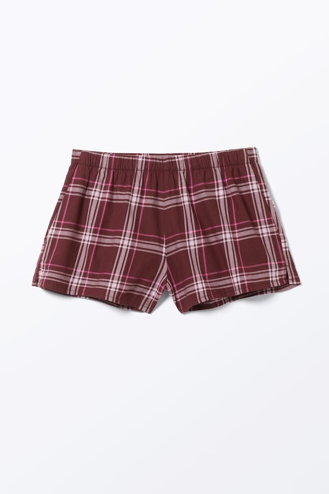 

Фланелевые шорты боксеры Monki, красный