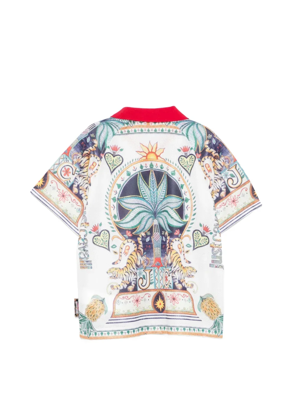 Футболка с коротким рукавом и тигровым принтом Just Cavalli, белый — фото 2