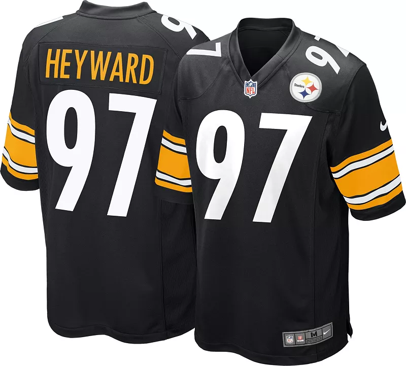 

Мужская черная игровая майка Nike Pittsburgh Steelers Cameron Heyward #97