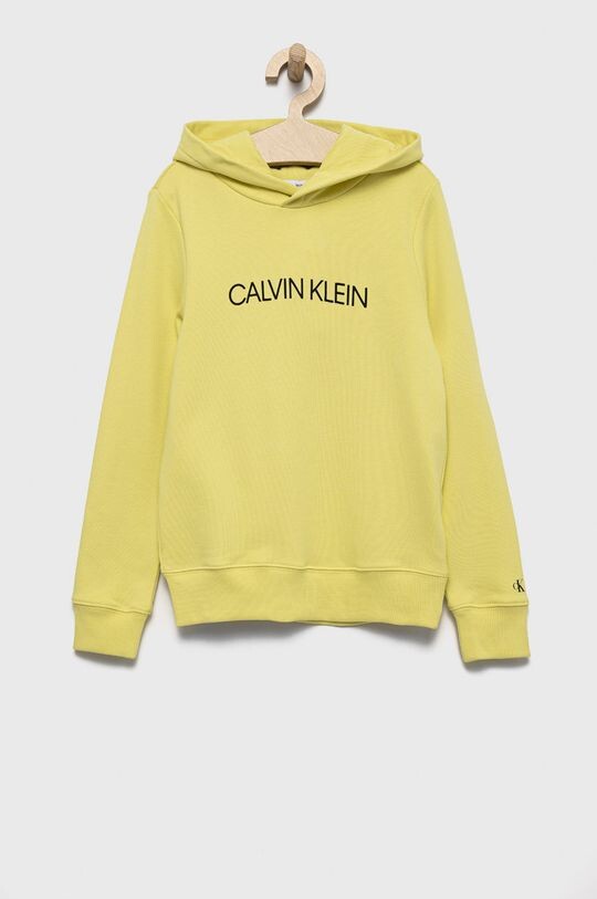 

Детская хлопковая толстовка Calvin Klein Jeans, зеленый