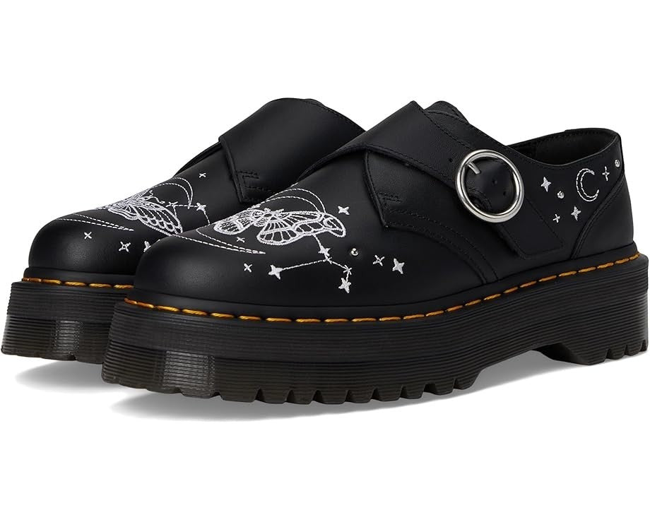 Женские черные кожаные туфли-монки Dr. Martens Celestial на платформе VER393